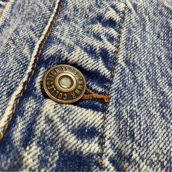 Zara 80’S Edition Distressed Acid Wash Denim Button Up Vest, Size 7 - Picture 5 of 12